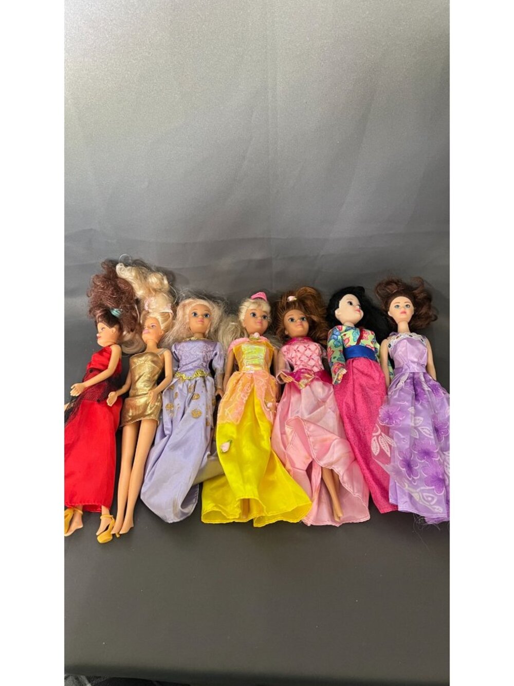 Barbie Princess Doll Bundle Mixed Dresses Pre-Owned Disney & More